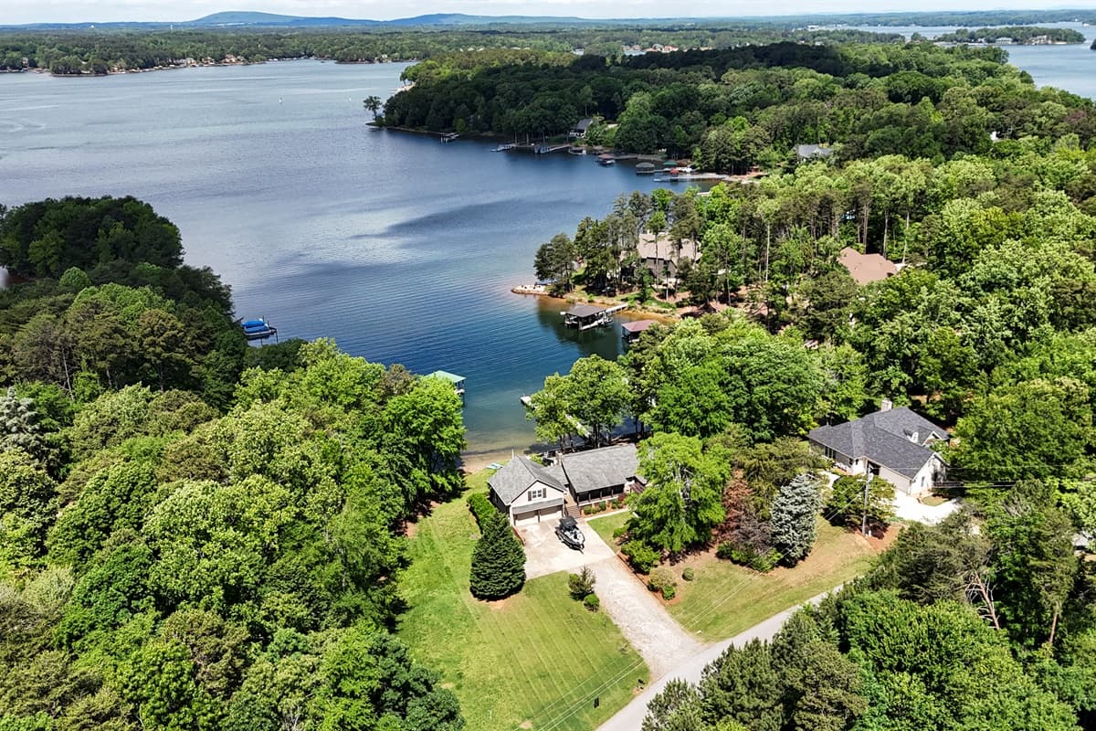 Mile-long views of Lake Norman right from your porch.