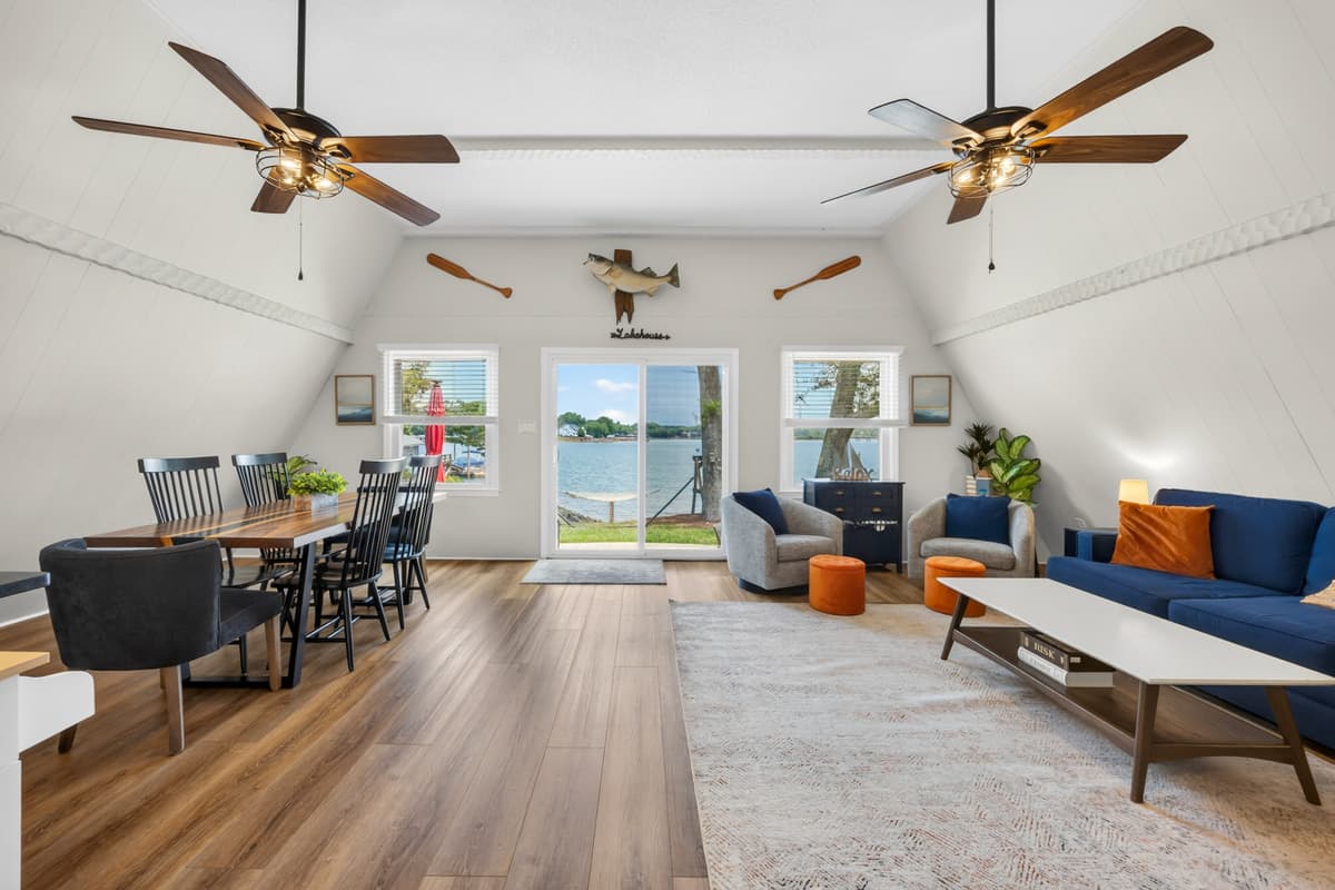 Casual dining with a view, just steps from the kitchen and living room.