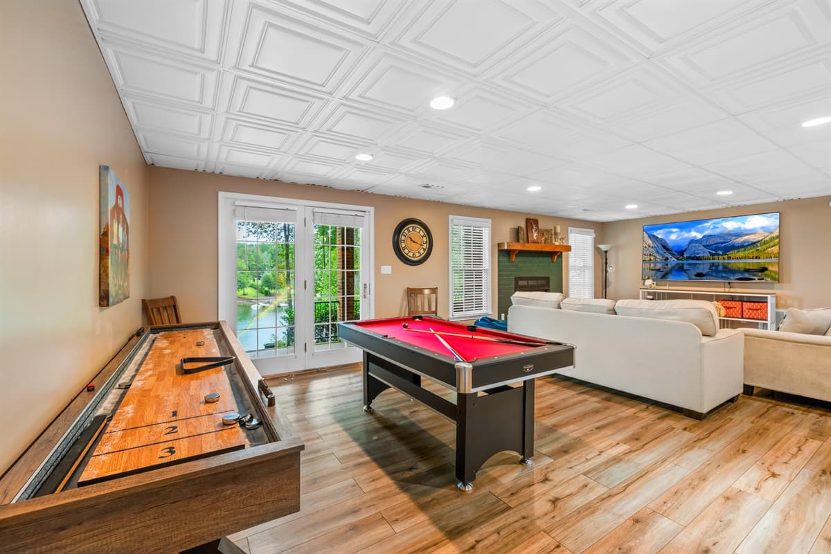 Ping pong, shuffleboard, pool table, and other games!