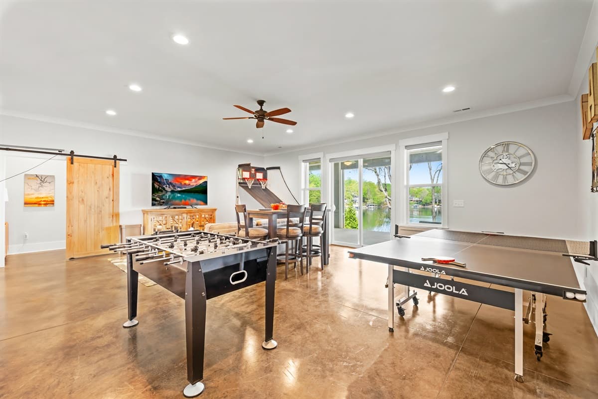 Challenge your crew to foosball or ping pong in this fun-filled game room.