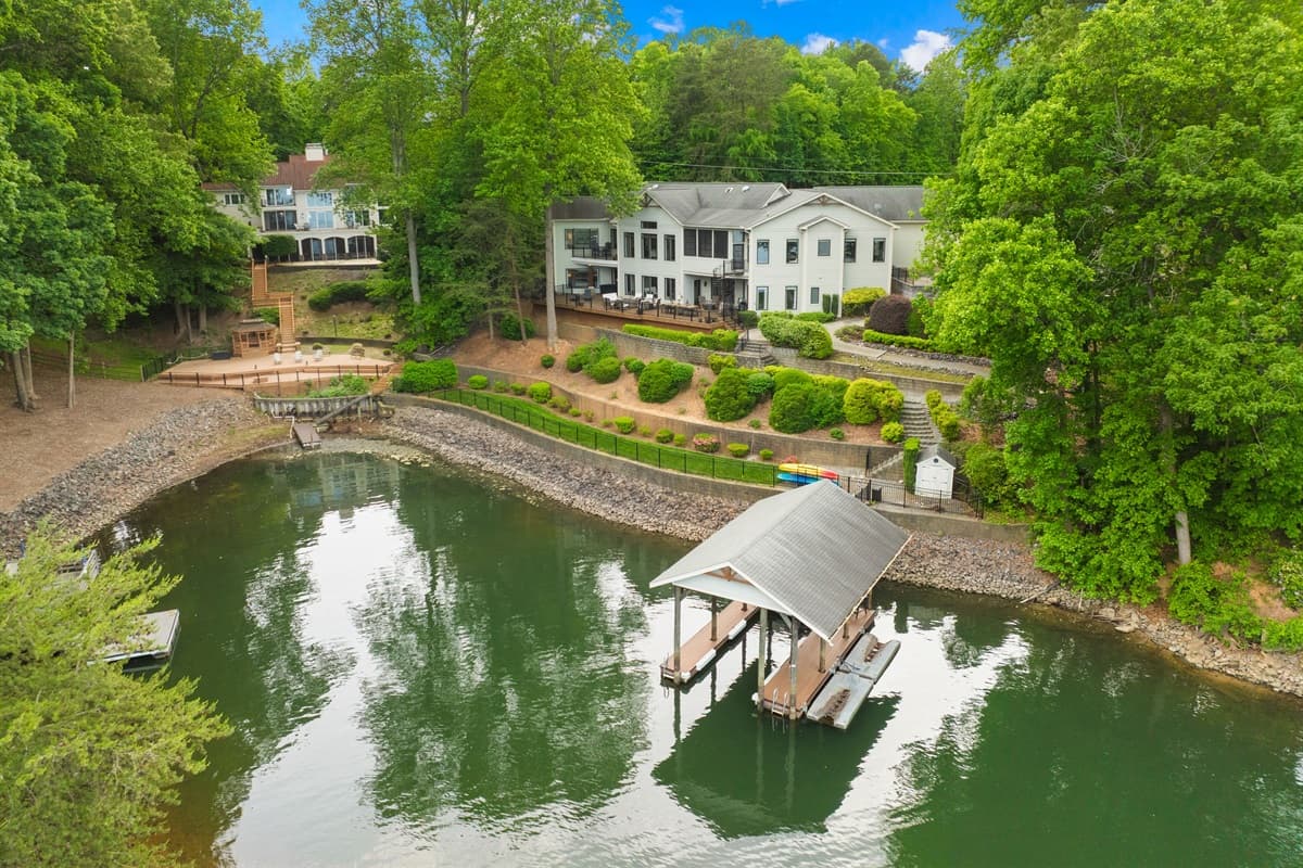 A covered boat dock make it easy to get out on the water any time you like while staying cool.