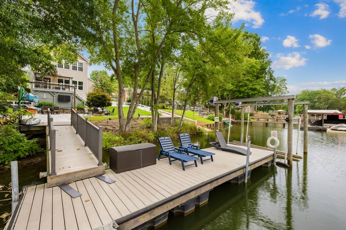 Follow the path down to your private dock, complete with lounge chairs for soaking up the sun.