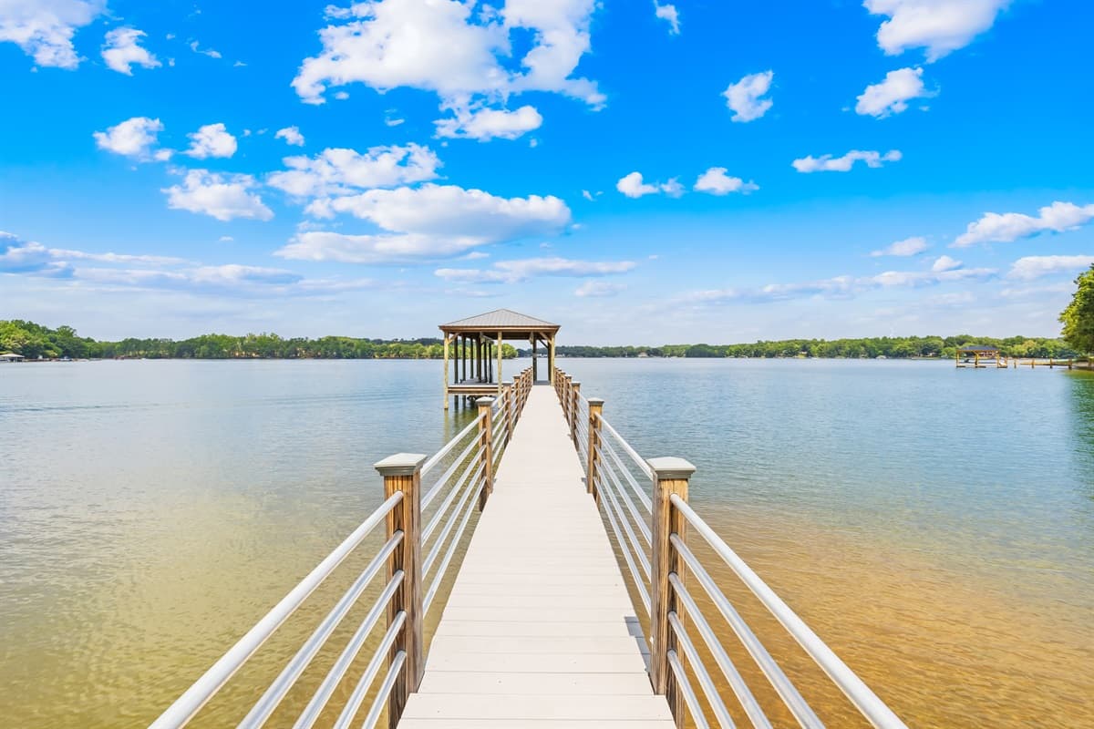 Walk down the dock for an even better view of the lake. 